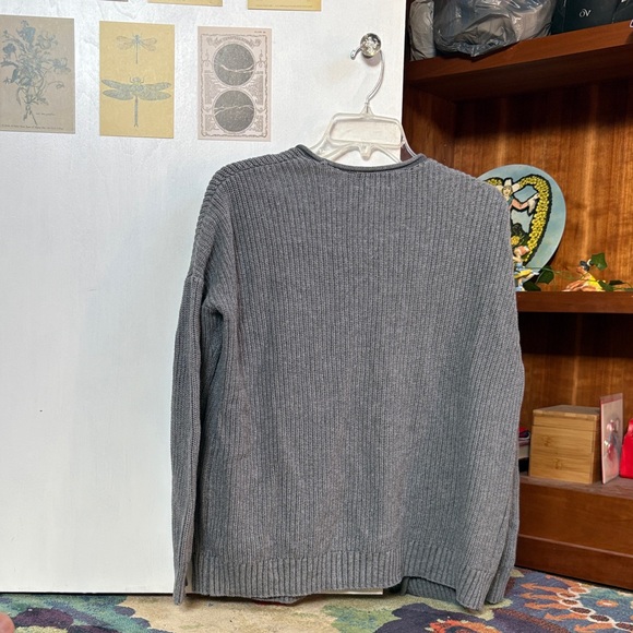 Universal Thread Gray Ribbed Open-Front Cardigan - Picture 3 of 4